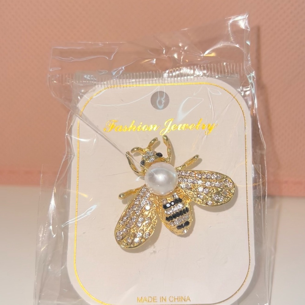 Gold and Silver Bee Brooch